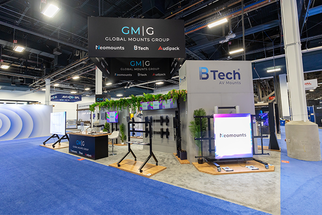 20x40 Custom Exhibit Rental for B-Tech at InfoComm, Designed and Built by Exponents in Las Vegas