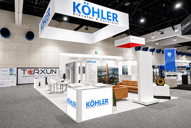 20x40 Custom Exhibit Rental for Kohler at AIA, Designed and Built by Exponents in San Diego, CA