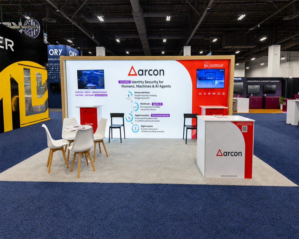 10x20 Trade Show Booth for Arcon at Identiverse 2026, Designed and Built By Exponents in Las Vegas, NV