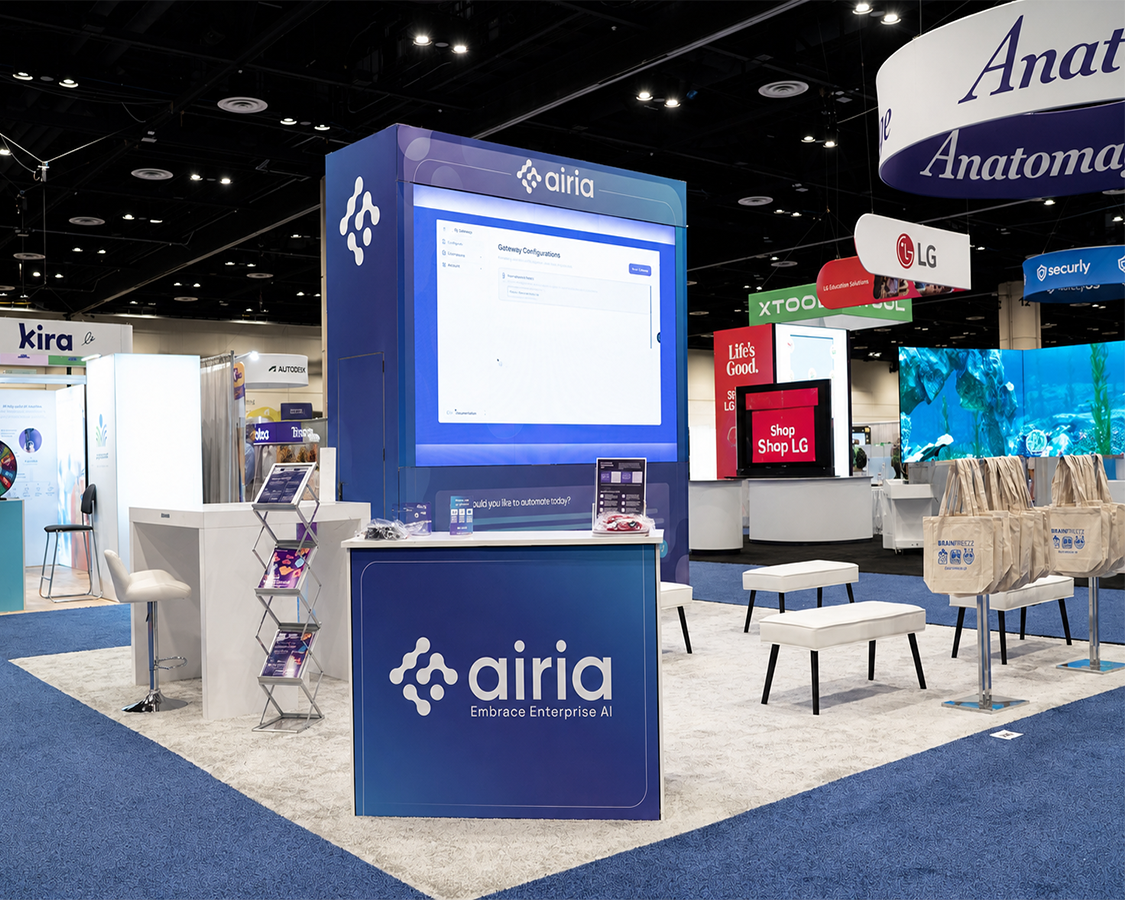 20x20 Custom Trade Show Booth for Airia at ISTE, Orlando, FL