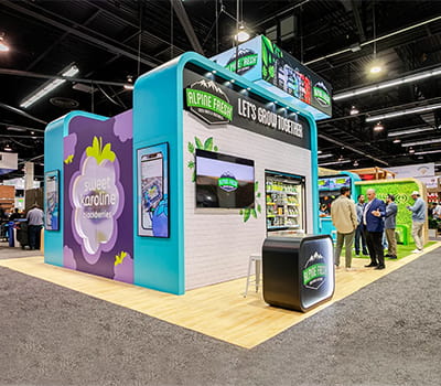 Alpine fresh Large island trade show booth rental